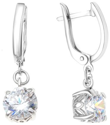 Серьги Красная пресня 3387642Д вес 4.3 г серебро, фианит купить,34772
