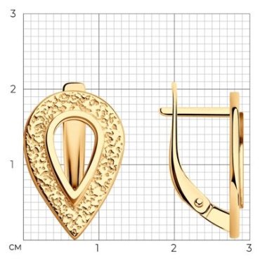 Серьги Diamant 93-120-01580-1 вес 3.4 г серебро, без вставок купить,28679