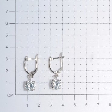Серьги Красная пресня 3387642Д вес 4.3 г серебро, фианит купить,34772