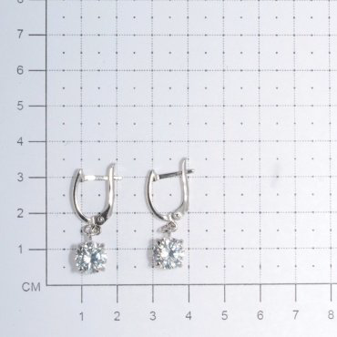 Серьги Красная пресня 3387642Д вес 4.3 г серебро, фианит купить,34772