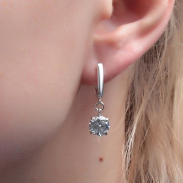 Серьги Красная пресня 3387642Д вес 4.3 г серебро, фианит купить,34772
