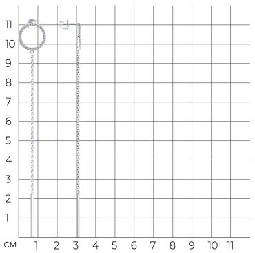 Серьги-цепочки SOKOLOV 94025850 вес 4.09 г серебро, фианит купить,22661