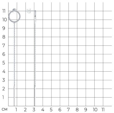 Серьги-цепочки SOKOLOV 94025850 вес 4.09 г серебро, фианит купить,22661