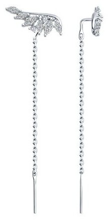 Серьги-цепочки SOKOLOV 94025867 вес 1.82 г серебро, фианит купить,15499