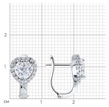Серьги SOKOLOV 94026816 вес 2.51 г серебро, фианит купить,22572