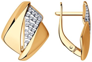 Серьги Diamant 93-120-00681-1 вес 3.87 г серебро, фианит купить,19257