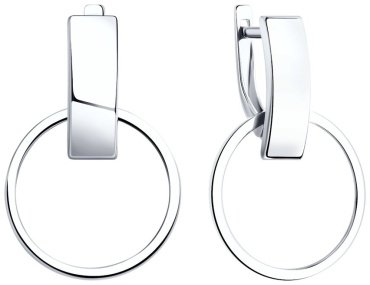 Серьги SOKOLOV 94023397 вес 3.38 г серебро, без вставок купить,25474