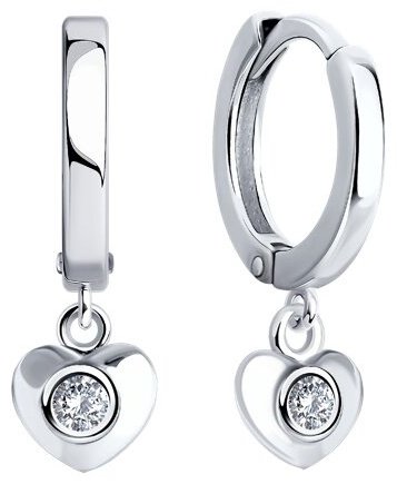 Серьги SOKOLOV 94026627 вес 2.49 г серебро, фианит купить,13793