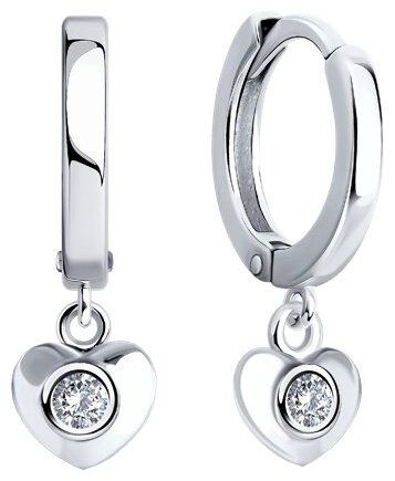 Серьги SOKOLOV 94026627 вес 2.49 г серебро, фианит купить,13793