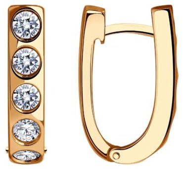 Серьги Diamant 93-120-01581-1 вес 5.09 г серебро, фианит купить,16966