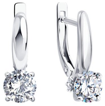 Серьги Diamant 94-120-02133-1 вес 2.65 г серебро, фианит купить,18468