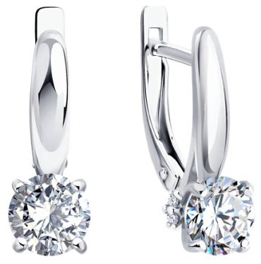 Серьги Diamant 94-120-02133-1 вес 2.65 г серебро, фианит купить,18468
