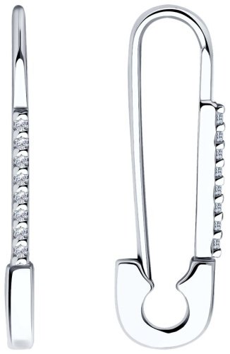 Серьги SOKOLOV 94025991 вес 2.12 г серебро, фианит купить,NaN