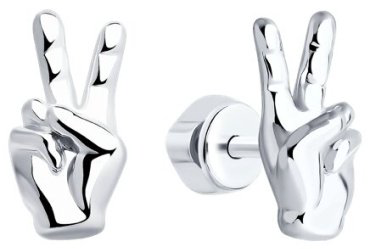 Серьги SOKOLOV 94026652 вес 2.5 г серебро, без вставок купить,9857