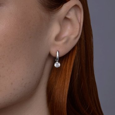 Серьги Diamant 94-120-02133-1 вес 2.65 г серебро, фианит купить,18468