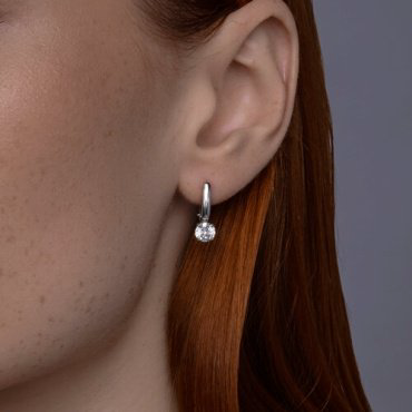 Серьги Diamant 94-120-02133-1 вес 2.65 г серебро, фианит купить,18468