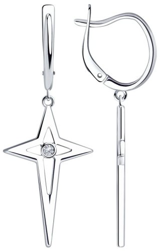 Серьги SOKOLOV 94024810-sk23 вес 3.76 г серебро, фианит купить,22902