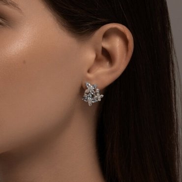 Серьги Diamant 94-320-02061-1 вес 3.77 г серебро, фианит купить,33988