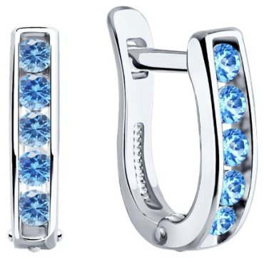 Серьги SOKOLOV 94026404 вес 1.76 г серебро, фианит купить,NaN