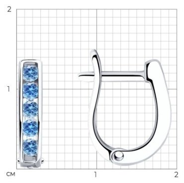 Серьги SOKOLOV 94026404 вес 1.76 г серебро, фианит купить,NaN