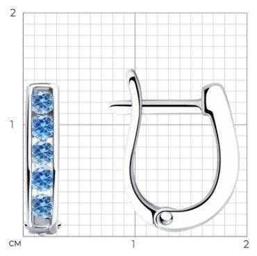 Серьги SOKOLOV 94026404 вес 1.76 г серебро, фианит купить,NaN