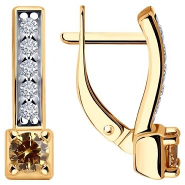 Серьги Diamant 93-120-01553-2 вес 3.21 г серебро, фианит купить,15759