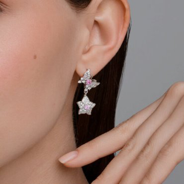 Серьги SOKOLOV 94026864 вес 4.72 г серебро, фианит купить,36919