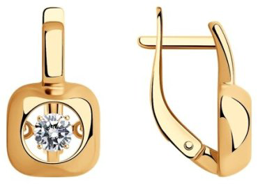Серьги Diamant 93-120-01732-1 вес 2.75 г серебро, фианит купить,17399