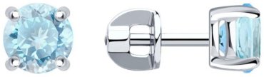 Серьги SOKOLOV 94020532 вес 2.22 г серебро, фианит купить,15390