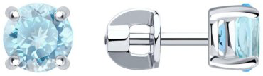 Серьги SOKOLOV 94020532 вес 2.22 г серебро, фианит купить,15390