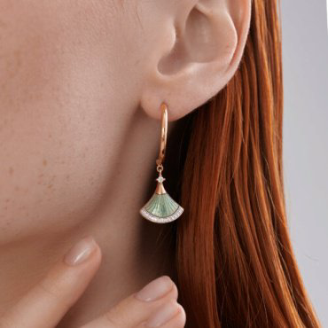 Серьги Diamant D93-122-02298-1_s вес 3.9 г серебро, фианит, эмаль купить,29754