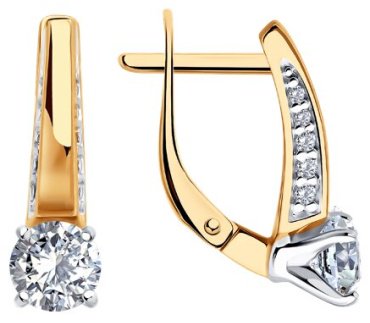 Серьги Diamant 93-120-02129-1 вес 2.66 г серебро, фианит купить,16292