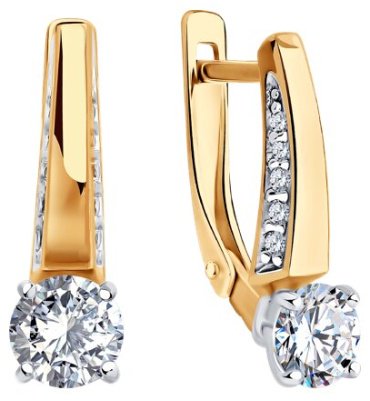 Серьги Diamant 93-120-02129-1 вес 2.66 г серебро, фианит купить,16292