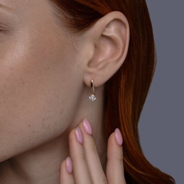 Серьги Diamant 93-120-02129-1 вес 2.66 г серебро, фианит купить,16292