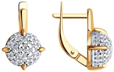 Серьги Diamant 93-120-01987-1 вес 3.56 г серебро, фианит купить,24999