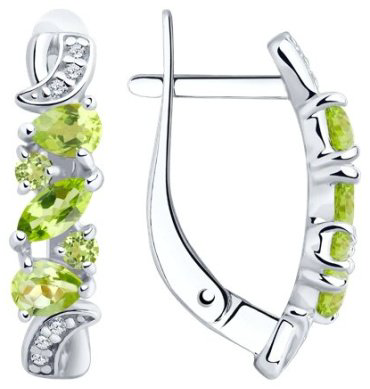 Серьги SOKOLOV 92021780 вес 2.82 г серебро, фианит купить,27264