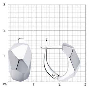 Серьги Diamant 94-120-02020-1 вес 3.23 г серебро, без вставок купить,16898