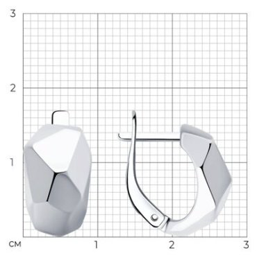Серьги Diamant 94-120-02020-1 вес 3.23 г серебро, без вставок купить,16898
