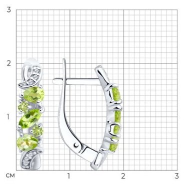 Серьги SOKOLOV 92021780 вес 2.82 г серебро, фианит купить,27264