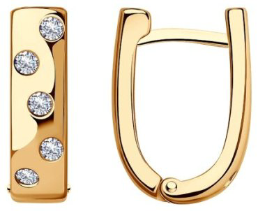 Серьги Diamant 93-120-01515-1 вес 4.25 г серебро, фианит купить,19667