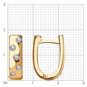 Серьги Diamant 93-120-01515-1 вес 4.25 г серебро, фианит купить,19667