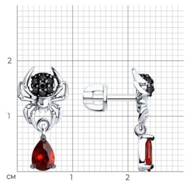 Серьги SOKOLOV 94026719 вес 2.65 г серебро, фианит купить,20084