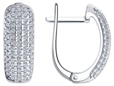 Серьги SOKOLOV 94024255 вес 3.6 г серебро, фианит купить,22500