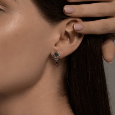 Серьги SOKOLOV 94026719 вес 2.65 г серебро, фианит купить,20084