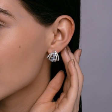 Серьги SOKOLOV 92023053 вес 5.58 г серебро, фианит, топаз купить,38731