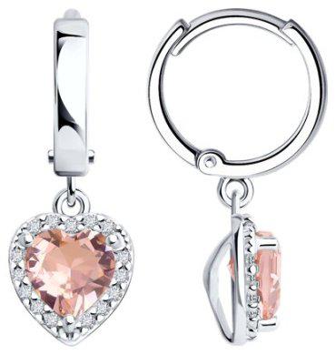 Серьги SOKOLOV 92022933 вес 3.11 г серебро, фианит, ситалл купить,NaN