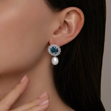Серьги SOKOLOV 92023036 вес 9.5 г серебро, ситалл, фианит, жемчуг купить,NaN