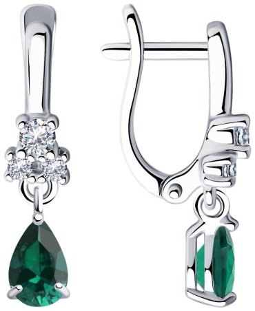 Серьги SOKOLOV 94021495 вес 1.8 г серебро, фианит купить,17554