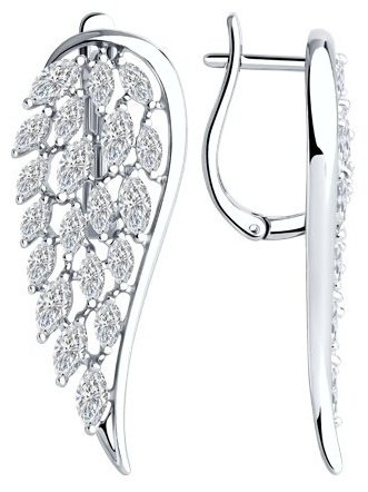 Серьги SOKOLOV 94026635 вес 6.25 г серебро, фианит купить,31165