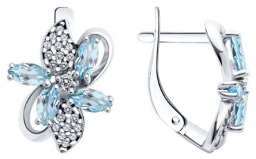 Серьги SOKOLOV 92022851 вес 3.06 г серебро, фианит купить,31674